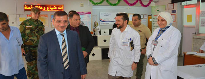 Aspects of the  Director General of the Public Health Directorate visit , Dr. Hassan Hadi Baqir ,to   al-Mustansiriya 